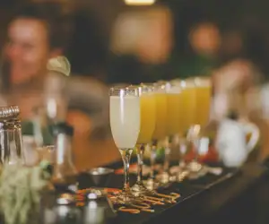 Cocktails from the bar at Insomnia Restaurant and Lounge, located on Bloor Street West near Bathurst in the Annex, Toronto.