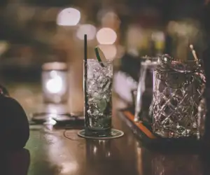 Cocktail from the bar at Insomnia Restaurant and Lounge, located on Bloor Street West near Bathurst in the Annex, Toronto.