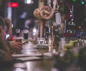 †he bar at Insomnia Restaurant and Lounge, located on Bloor Street West near Bathurst in the Annex, Toronto.