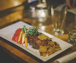 Dinner at Insomnia Restaurant and Lounge, located on Bloor Street West near Bathurst in the Annex, Toronto.