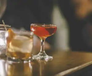 Cocktail from the bar at Insomnia Restaurant and Lounge, located on Bloor Street West near Bathurst in the Annex, Toronto.