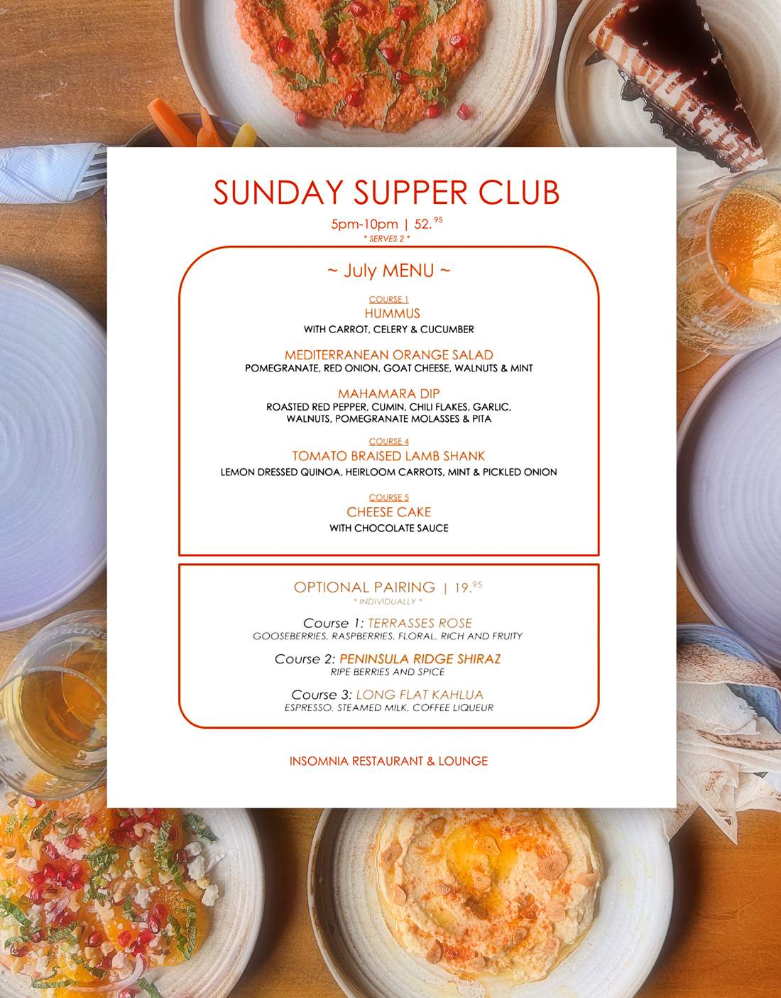 july sunday supper club insomnia restaurant lounge bloor street toronto